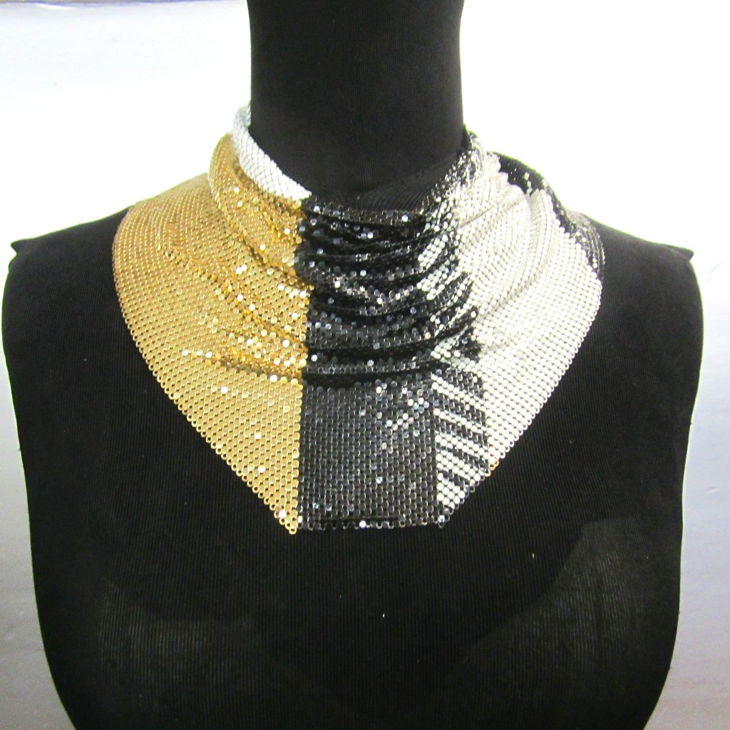 Ferrara Whiting And Davis Color Blocked Mesh Cowl